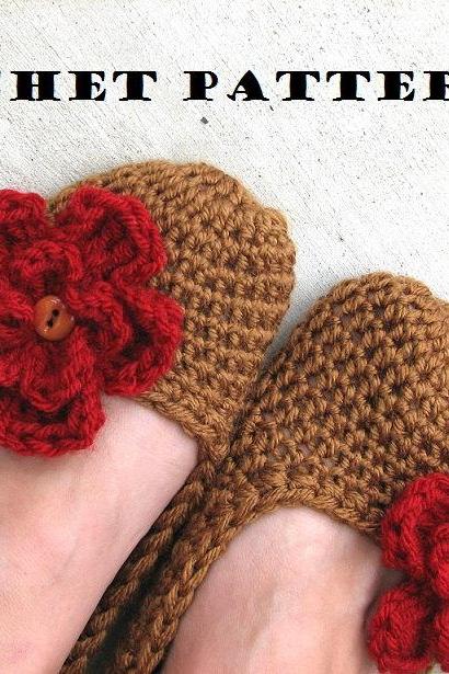 Adult Slippers Crochet Pattern PDF,Easy, Great for Beginners, Shoes Crochet Pattern Slippers, Pattern No. 7