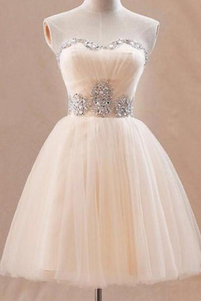 New Arrival Tulle Ball Gown Sweetheart Mini Prom Dress/Homecoming Dress/Graduation Dress/Formal Dress