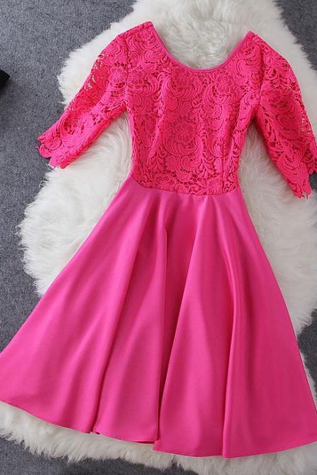 Sexy Stitching Lace Dress