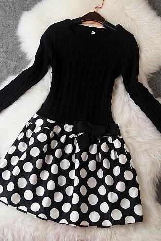 fashion Polka Dot Print Dress