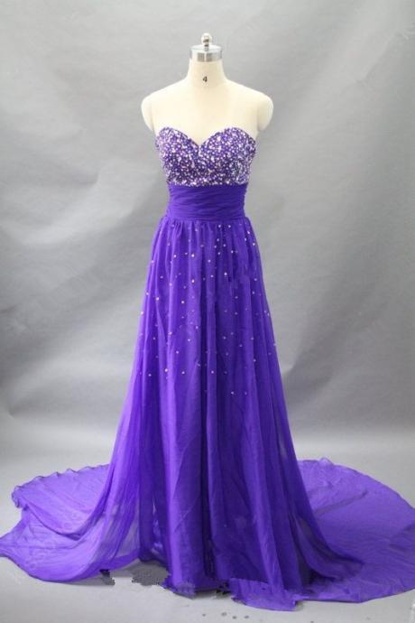 High Quality Sparkle Purple Prom Gown 2015, Sparkle Prom Dresses,Evening Dresses 2015, Handmade Prom Dresses