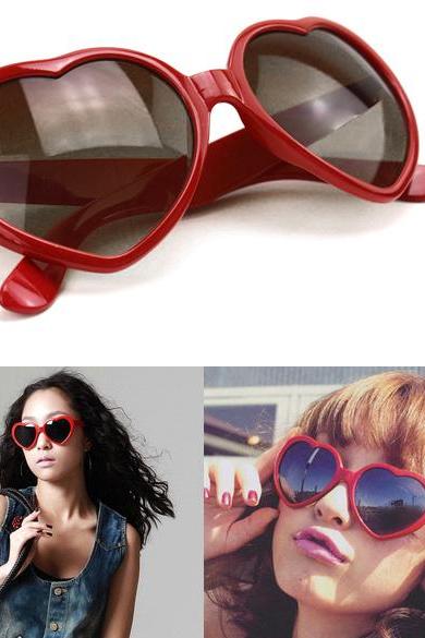 Heart Shape Unisex Sunglasses Party Glasses