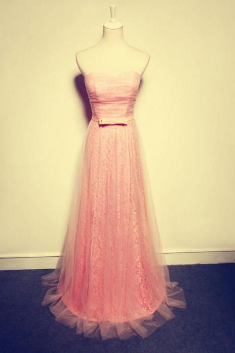 Pd300 Tulle Prom Dress,Strapless Prom Dress,A-Line Prom Dress,Pleat Prom Dress