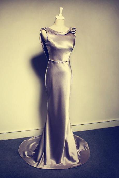 Pd308 Satin prom Dress,Backless Prom Dress,Charming Prom Dress,Mermaid Prom Dress