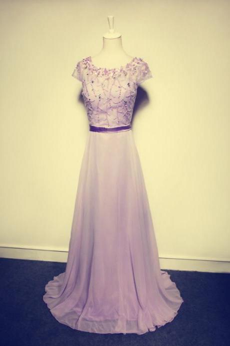 Pd311 Elegant Evening Dress,A-Line Evening Dress,Beading Evening Dress,Chiffon Evening Dress