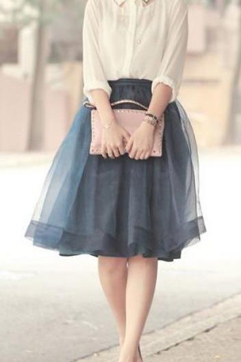 S-4 Fashion Spring Skirt,Tulle Skirt,High Quality Women Skirt,Lovely Skirt