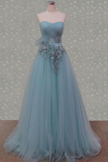 2015 Sweetheart A Line Formal Prom Gown With Sweep Train