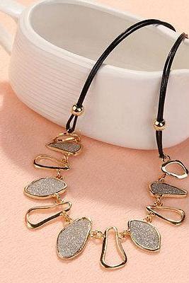 Elegant Design Chunky Gold Chain Choker Bib Statement Collar Pendant Necklace