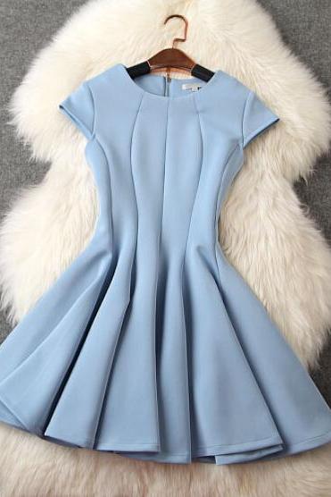 Fashion Round Neck Short Sleeve Princess Dress #we30610po