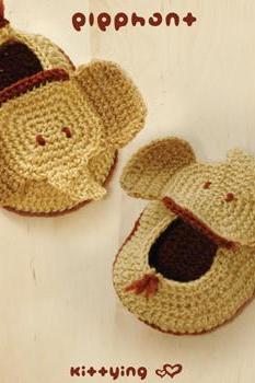 Crochet Pattern Elephant Baby Booties - Photo, Chart &amp;amp;amp; Written Pattern