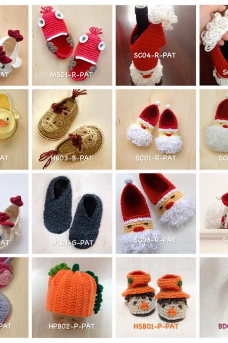 Crochet Pattern 10 For Usd43 Baby Booties By Kittying