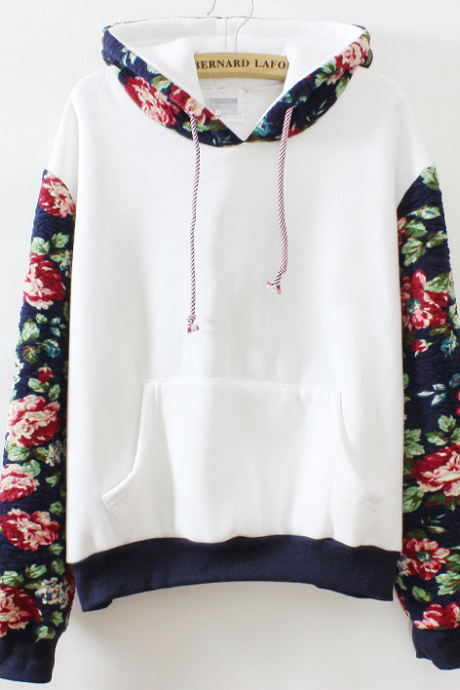 Fashion Flower Sweater Fleece