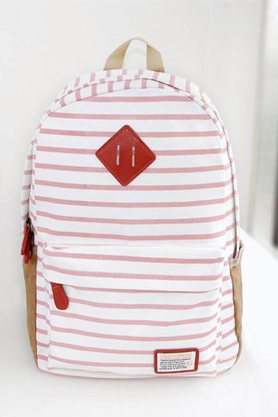 Stripes Printed Backpack