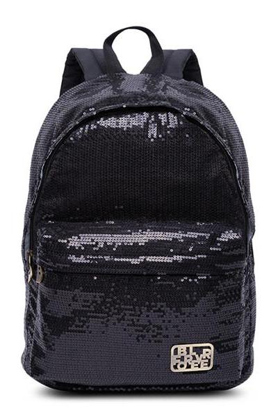 Shimmery Black Sequinned Backpack