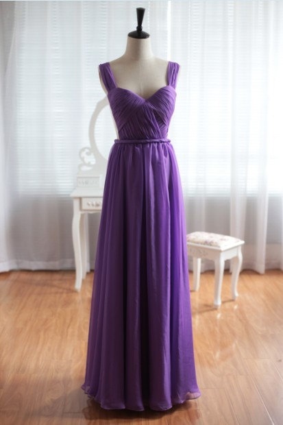 Pretty Purple Elegant Handmade Sweetheart Open Back Prom Dresses, Purple Prom Dresses, Purple Bridesmaid Dresses, Evening Dresses