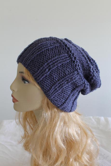 Slouchy Woman Handmade Knitted Hat Clothing Cap