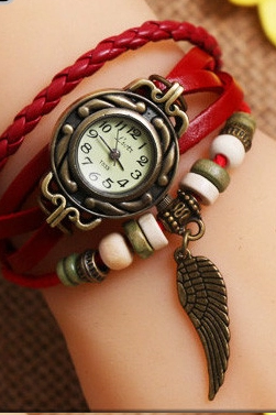 Retro Style Women's Leather Wrist Watch