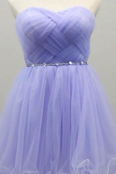Custom Made Light Purple Short Prom Dresses, Short Graduation Dresses, Short Homecoming Dresses