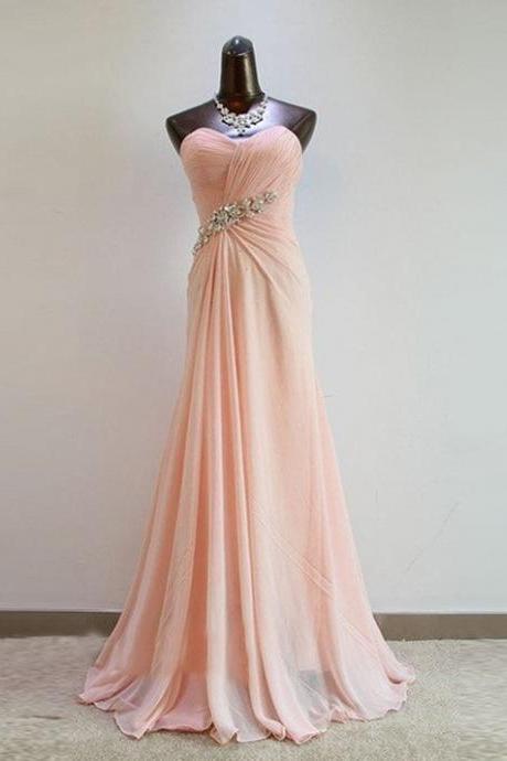 Pretty Light Pink Sweetheart Prom Dresses2015, Bridesmaid Dresses 2015, Bridesmaid Dresses, Formal Dresses, Evening Dresses
