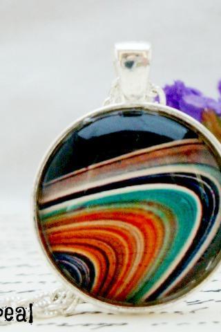 Galaxy V- handmade glass pendant