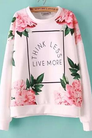 Beautiful Essential Floral Pink Sweatshirt