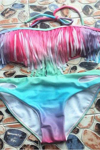 Gradient Fringed Swimsuit VC40121MN