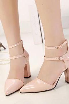 Sexy Women Sweet High-Heeled Sandals With Pointed Toe