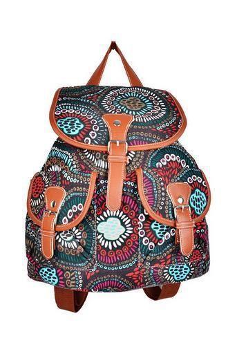 Hippie festival travel canvas girl backpack