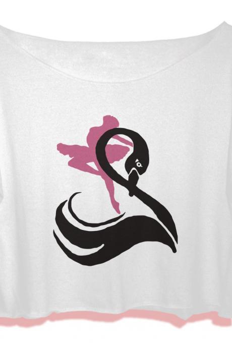 ballet shirt women crop top ballet white black swan crop tees dancing style t-shirt all size Instagram Pinterest Tumblr A1