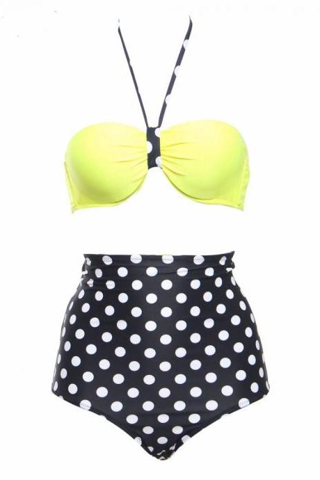 New Dot Print Sexy Swimsuit Bikini Set For Women 