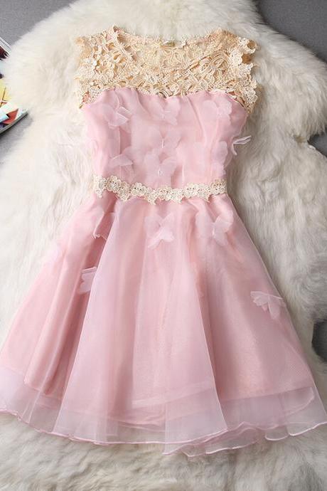Slim Sleeveless Organza Princess Dress Fd40717kj