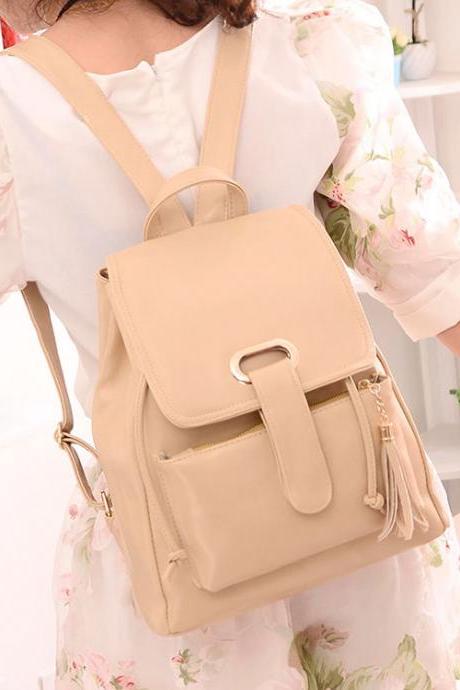 2015 new Nice Leather Stereoscopic Backpack