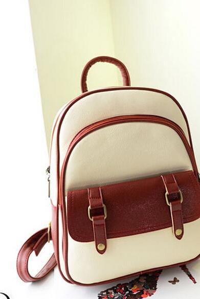2015 new sexy fashion Fresh Plaid leather College Nice Backpack