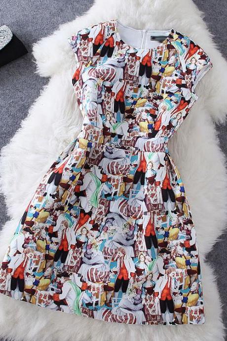 New Fashion Print Sleeveless Dress 