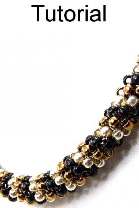 Jewelry Making Beading Tutorial Pattern Bracelet Necklace - Tubular Peyote Stitch - Simple Bead Patterns - Twist &amp;amp;amp; Shout #394