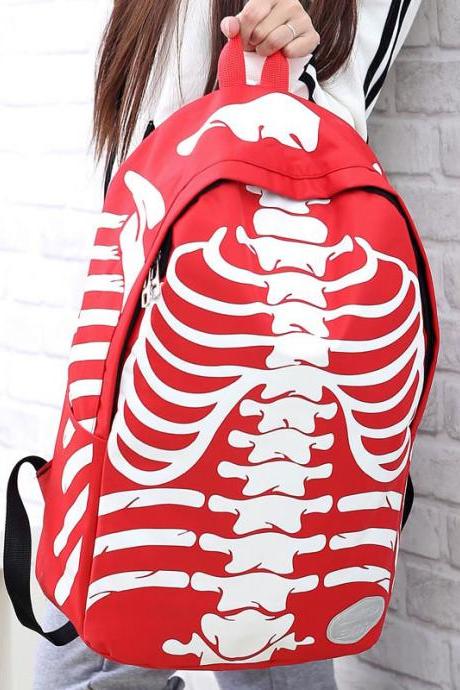 2015 fashion Unique X-Ray Red Backpack&Schoolbag