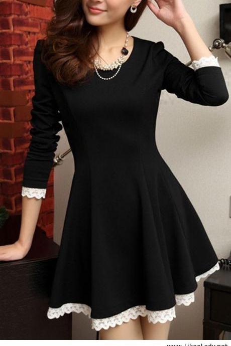 LACE LONG-SLEEVED DRESS VG41611MN