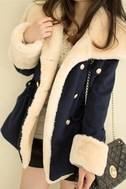 Breasted Wool Coat Winter Jacket VG41612MN