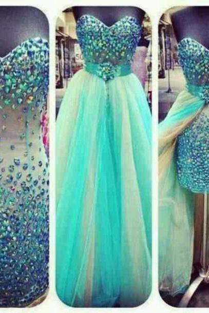 2015 Beading Sequins Prom Dresses, Sweetheart Two-Pieces Evening Dresses, Real Made Evening Dresses,Tulle Sequins Evening Dresses, Charming Evening Dresses,Graduation Dresses, Homecoming Dresses