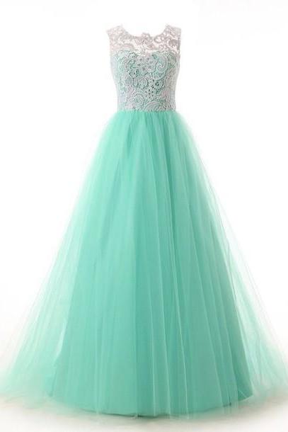 Custom Made Blue Long Prom Dresses 2015, Turquoise Prom Dresses, Formal Dresses, Graduation Dresses, Beautiful Evening Dresses