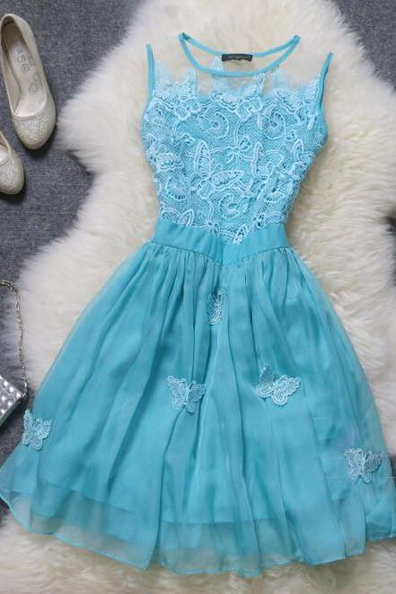 Cute Butterfly Lace Dress We41808po