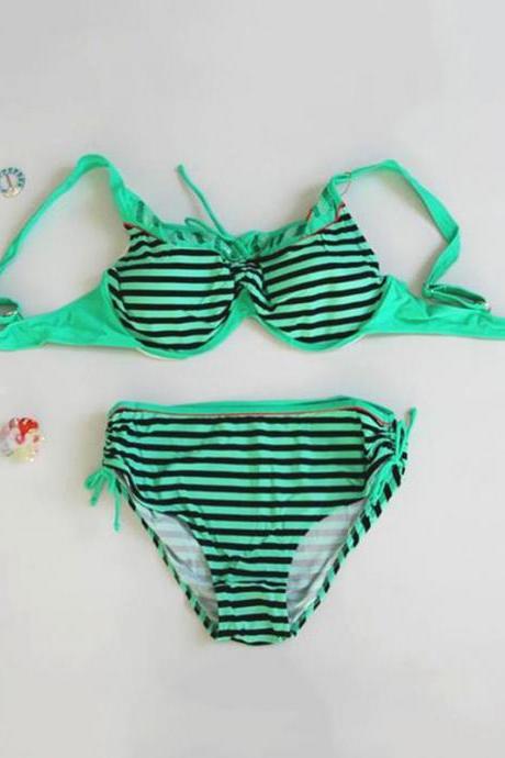 Sexy women plus size bikini , hot sale swimsuit - Green
