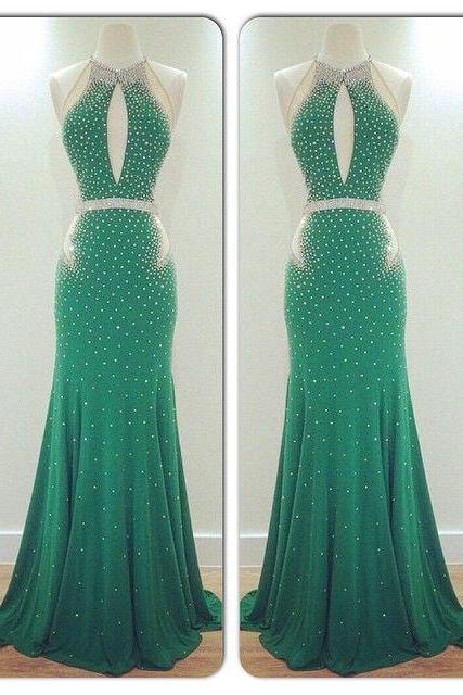 green prom dress, long prom dress, dresses for prom, special occasion dress, sexy prom dress, free custom prom dress, BD78