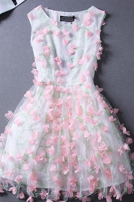 Sweet Princess Lace Sleeveless Dress Fg42219jh