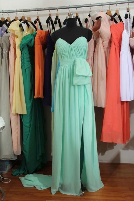 Mint Bridesmaid Dress, Custom bridesmaid dress, Long bridesmaid dress,Chiffon Bridesmaid Dress, Cheap Bridesmaid Dress, BD2709
