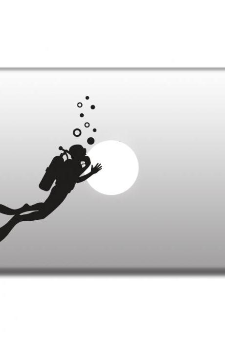 Scuba Diver stickers for MacBook, vinyl stickers for laptop, cars, windows