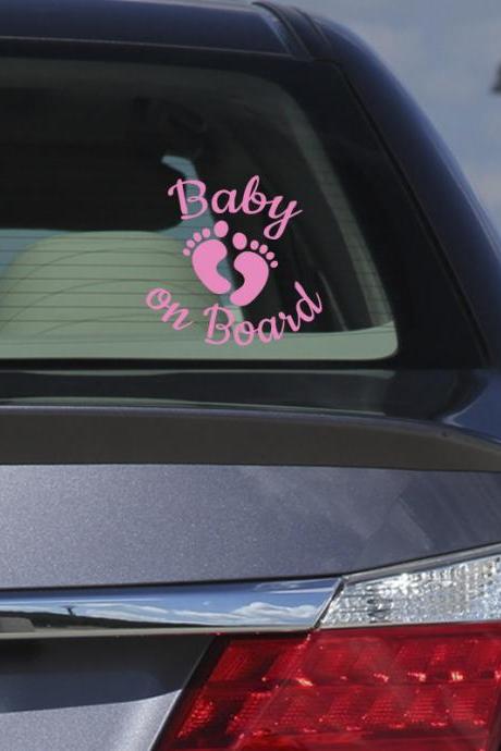 Baby on Board vinyl sticker, decals for car, cute baby stickers, any color vinyl decals for car