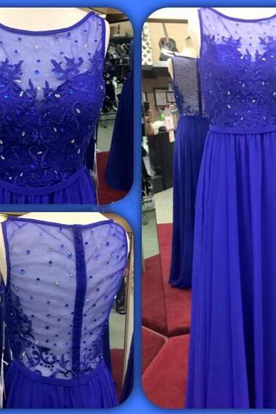 Royal Blue Prom Dress, Modest Prom Dress, Formal Prom Dress, Prom Dress, Sleeveless Prom Dress, Prom Dress, Bd219