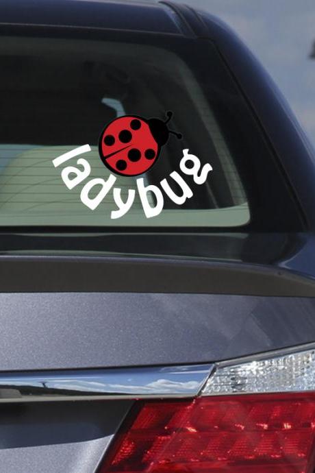 Car Vinyl sticker LadyBug, cute decals for cars, windows, doors, any color auto vinyl stickers 