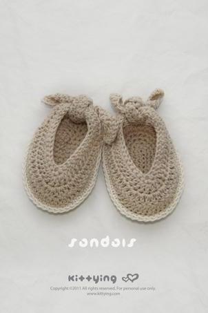 Baby Sandals Crochet Pattern, Symbol Diagram (pdf) By Kittying